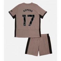Billiga Tottenham Hotspur Cristian Romero #17 Barnkläder Tredje fotbollskläder till baby 2023-24 Kortärmad (+ Korta byxor)